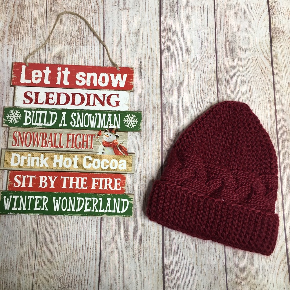 3/$25 NEW Chunky Cable Knit Patterned Beanie Cap